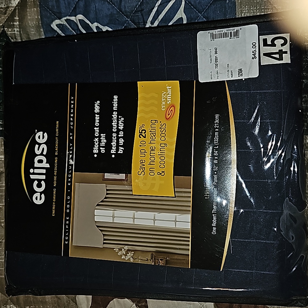 Eclipse dark blue curtain